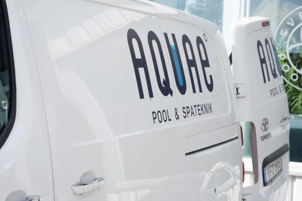 Företagsbil för Aquae Pool & Spateknik